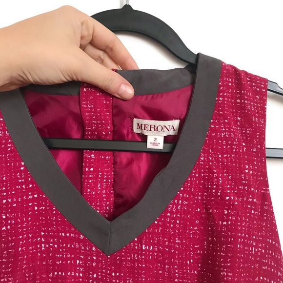 Merona Straight Fit Sleeveless Pink Dress Sz 2 - Picture 2 of 3